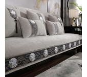 Chinese Non-slip Sofa Cover Beige Edging Cover Towel Leather Sofa Cushion Modern Simple 4 Season Universal Home Protection Cover