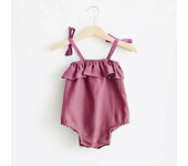 Summer Baby Girls Rompers Solid Cotton Infant Romper Ruffles Slip Strap Kids Playsuit Jumpsuits Onepiece Baby Clothes