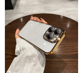 Luxury New High Quality Plating Clear Not Yellowing Case For IPhone 15 14 11 12 13 14 Pro Max Mini XS X 15 Plus Shockproof Cover