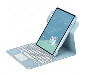360 Rotation Keyboard Case with Pencil Holder for iPad Pro M4 11 inch 2024 Spanish keyboard with Touchpad Vertical Stand Case