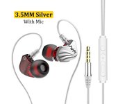 VAORLO HIFI 6D Surround Bass in-Ear Wired Headphones 3.5mm Type C Earphone Sports Gaming Headset With Mic Handfree Earbuds