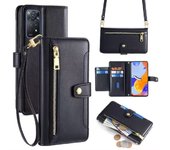 Magnético Multifuncional Moda Cremallera Funda de Cuero Solapa Redmi Note 11 Pro 5G, Cuerda Colgante Funda protectora