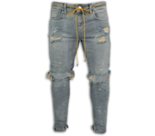 New 2025 Ripped Hole Jeans for Men Hip Hop Cargo Pant Distressed Denim Jeans Skinny Men Clothing Full Length Slim Trousers Male