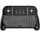 V8 2.4G Mini Wireless Keyboard 7 Color Backlit Spanish Portuguese Bluetooth Air Mouse Remote Control Touchpad for Android TV Box