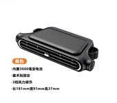 Ventilador de Coche Portátil USB 3 Velocidades Ajustables, Doble Turbo, Batería 3000mAh - Soporte con Correa Magnética, Flujo de Aire Potente para Jeep, Autocaravanas y Viajes en Camping(Italia 2025 nuevos productos están a la venta)