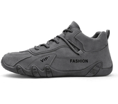 Botas De Piel Impermeables Para Hombre Botines De Motor Casuales Con Cordones Antideslizantes Suela De Goma Adecuadas Para Primavera/Otoño