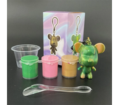 Violent Bear Keychain Sculpture Graffiti Figure DIYAnimal Fluid Pigment Handmade Toy Bearbrick Vinyl Keychain Decor Gift Statue