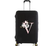 initial letter Printed Design Travel Trolley Case Cover Protector Washable Suitcase Cover Luggage Storage Covers for 18-32 Inch Luggage Cover.