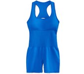 FKAFIT Women Yoga Rompers Workout Ribbed Square Neck Sleeveless Summer Bodycon Playsuit Sports Short Bodysuit