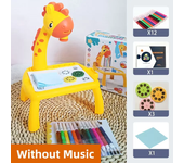 Children led projector drawing table toy painting set table educational board learning tools painting toys for children