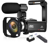 4K Ultra HD Video Camera 30MP WiFi DV Camcorder Digital Video Camera 270 Degree Rotation Touch Screen 16X Digital Zoom Camera