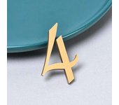 Nordic Retro Style 3D House Word Door Plate Acrylic Gold Letter Number Home Paste Sign