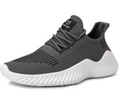 Zapatos para caminar para hombre, zapatillas transpirables a la moda, con cordones, suaves, para deportes al aire libre, informales
