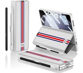 Wallet Leather For Samsung Galaxy Z Fold 5 Case Flip Book Pen Slot Bracket Protection Film Screen Cover