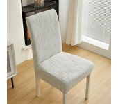 2/4/6 pieces per set Jacquard Polar Fleece Dining Chair Covers - Stretch Fit, Pet-claw resistant & stain proof, Easy Slip-On Design for Home & Hotel Use