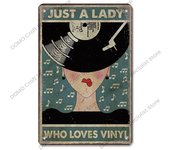 Retro Poster Tin Signs CD Radio Guitar Singer Vintage Metal Plate Wall Decor Music Party Bar Club Living Room