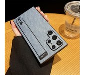 Pure Pigment Leather Wristband Phone Case For Samsung Galaxy S24Ultra S24+ S24 S23Ultra s23 Minimalist design