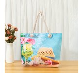 Ethnic Style Beach Tote Bag with Double Handles for Women - Fashionable and Spacious Bag for Beach Essentials