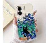 For Honor 90 Lite Case Fashion Flower Painted Bumper Square Silicone Soft Phone Back Cover For Honor 90 Lite Funda CRT-NX1 Coque
