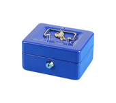 Verde - Caja de Metal Mini con Ranura para Cerradura - Color Azul - Seguridad para Adultos y Niños - Hucha - Decoración de Casa