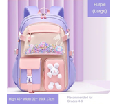2025 Mochila escolar para niñas de primaria, kawaii, ligera, impermeable, colorida, mochila de viaje, regalos