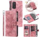 Funda de cuero con tapa y cordón largo para XiaoMi, carcasa con cremallera para tarjetas, 13T, 12T, 11T, 10T, 13, 12, 1teléfono