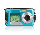 Cámara subacuática impermeable 4K,pantallas duales,Selfie,cámara Digital de 48MP,Zoom Digital 16X,para snorkel,niños + 64g