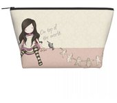 Santoro Gorjuss Doll Makeup Bag For Women Travel Cosmetic Organizer Cute Cartoon Girl Storage Toiletry Bags