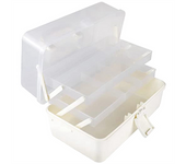 Craft Storage Box Organizer 3-Tier Fishing Tackle Box Organizer Sewing Box Nail Art Organizer with Handle Tool Box