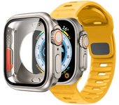 Case+Strap For Apple Watch Band 45mm 44mm 41mm 42 40mm Smart Silicone Bracelet Iwatch Series 3 4 5 6 Se 7 8 Change To Ultra Case