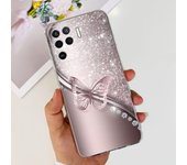 For Oppo A94 4G 5G Phone Case Soft TPU Transparent Slim Back Cover For Oppo A94 5G CPH2211 OppoA94 CPH2203 Silicone Flower Coque