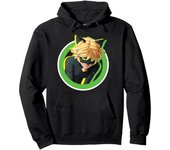 Pullover Hoodie Comfortable Casual Versatile Classic Trend Sweatshirt Men's Black Collection Cat Noir Badge