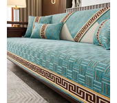 Chinese Non-slip Sofa Cover Beige Edging Cover Towel Leather Sofa Cushion Modern Simple 4 Season Universal Home Protection Cover