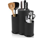 3 en 1 Bloque para Cuchillos, Soporte para Cuchillos sin Cuchillo, Universal Portacuchillos, Bloque para Cuchillos sin Equipamiento, Redondo Soporte para Utensilios de Cocina