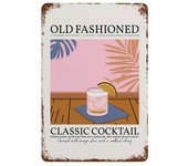 Vintage Fruit Juice Mojito Aperol Spritz Posters and Sangria Drink Negroni Metal Tin Sign Plaque For Club Bar Shop Home Decor