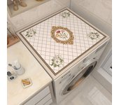 Printed Washing Machine Dust Cover Anti-skid Dirt Resistant Fridge Top Mat Scrubbable Multi-functional Table Pad Home