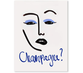 Banana Peach Cherries Champagne Canvas Painting Nordic Abstract Line Face Posters Wall Art Pictures for Living Room Home Decor