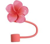 Compact 10mm Straw Tips Covers Frangipani Cap Protector Straw Topper Good Sealing Dust-Proof Straw Tips Lids For Party Supplies