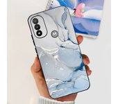 For Motorola Moto E20 E30 E40 Phone Case Soft TPU Silicone Fundas Dragon Marble Luxury Girly Painting Capa For Motorola E40 4G