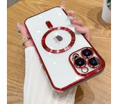 Luxury Plating Magnetic Wireless Charging Phone Case For iPhone 13 12 11 Pro Max Soft TPU Case Lens Protector Phone Accessories