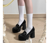 Shoes for Women Women's High Heels Metal Decoration Platform High Heel Pump Women Solid Color Heels