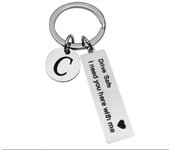 Drive Safe Keychains A-Z Initials Letters Men Women Stainless Steel Key Chain Birthday Chritsmas Father's Day Gifts Jewelry