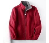 Otoño e invierno nueva chaqueta informal engrosada de vellón impresión suelta para hombres
