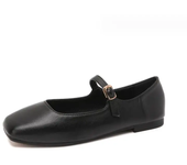 Spring New Retro Women Flat Heel Shoes Fashion Square Toe Ladies Casual  Slingback Shoes Shallow Ballerina 35-44