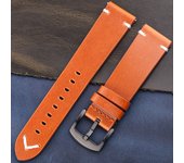 Correa de Reloj de Cuero Sintético Auténtico Hecha a Mano - Liberación Rápida, Estilo Vintage para Hombres y Mujeres, Disponible en Tamaños de 18mm, 20mm, 22mm, 24mm, Incluye Barras de Resorte