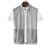 Chaleco ligero pesca Safari hombre, chaqueta de malla trabar al aire libre, chaleco para Periodismo, Verano