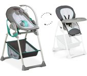 Tronas de Bebe Evolutiva Sit N Relax, Trona Bebe 0 Meses con Hamaca Bebé Alta, Silla Bebe Comida Plegable, Highchair, Altura Regulable, Panda/Grey