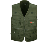 Chaleco multibolsillo para fotografía de pesca para hombre, chaqueta deportiva táctica para montañismo, transpirable, Color sólido, sin mangas