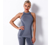 Chaleco de Yoga sin mangas para mujer, Camiseta deportiva para Fitness, Tops sólidos para gimnasio, ropa de entrenamiento para correr, ropa deportiva acogedora sin costuras