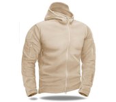 MAGCOMSEN Men's Winter Fleece Jacket With 6 Zip-Pockets  Hooded Warm Windproof Work Coat